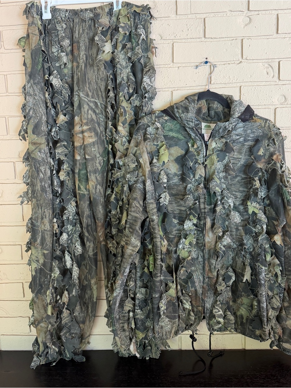 Underbrush Ghillie Suit L/XL Mossy Oak 3D Leafy Camo Jacket Pants Hood